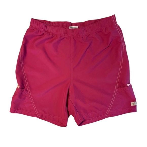 COLUMBIA Nylon Drawstring Pink Utility Cargo Shorts Women’s Size Small - Picture 1 of 5